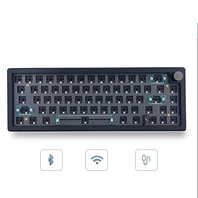 GMK67 Hot Swappable Mechanical Keyboard Gasket BT 2.4G RGB Backlit Gasket Structure Keyboard 3 Mode Customized Keyboard