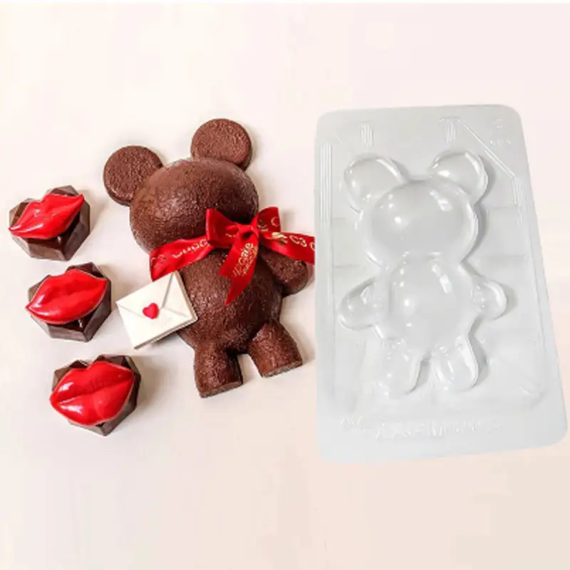 Breakable Bear plastic Molds or Valentine Candy, Chocolate Making Bear Chocolate Mold