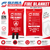 Couverture anti-feu en fibre de verre, couverture de sécurité résistante aux flammes pour la maison et la cuisine
