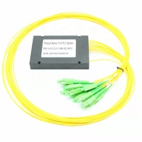 Pabrik Langsung Memproduksi 1X4 1X8 1X16 1X32 Fiber PLC Splitter 2.0Mm SC APC Singlemode FTTH Fiber Optical PLC Splitter