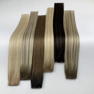 Extensions de <span class=keywords><strong>cheveux</strong></span> humains Tophelle Russie de bonne qualité, fabriquées à la machine Double Draw, 28 pouces, Volume Genius Weft - Product Image 2