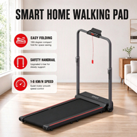 Tapis de course pliable 2-en-1 avec accoudoir amovible et support tablette – Idéal pour la maison, le bureau, la remise en forme en intérieur, ou comme tapis de marche électrique sous le bureau