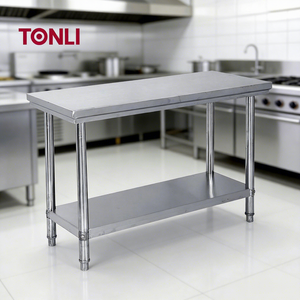Tavolo da Lavoro in Acciaio Inox 201 per Cucina Commerciale e Catering, Vendita all'Ingrosso a Prezzi Convenienti - Product Image 5