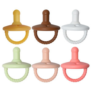 BHD une pièce douce confort mamelon nouveau-né sucette sans BPA léger Silicone bébé sucette <span class=keywords><strong>pour</strong></span> bébés allaités 0-6 mois - Product Image 1