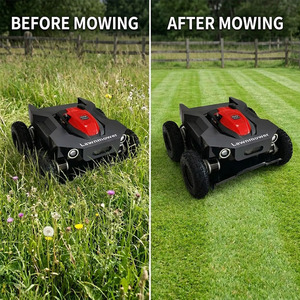 Smart 4-Wheel Cordless <b>Mini</b> <b>Robot</b> Mixed Tracked Lawn Mower Remote Control Grass Cutting Farm Machines - Product Image 5
