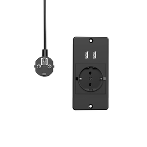 เต้ารับปลั๊กไฟแบบฝังขนาดเล็กสำหรับงานประชุมมีช่องพอร์ต USB-A สำหรับเฟอร์นิเจอร์บ้านสำนักงาน - Product Image 1