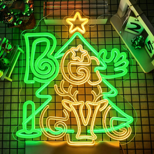 Letreros de Neón Comerciales Personalizados para Navidad, Letreros de Cristal LED con Clasificación IP67 y 2 Años de Garantía - Product Image 1
