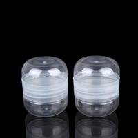 Botol Plastik PET Dua Sisi 200ml dengan Tutup Sekrup untuk Penyimpanan Makanan Ringan/Biji-bijian, 68 Thread, Grade Makanan