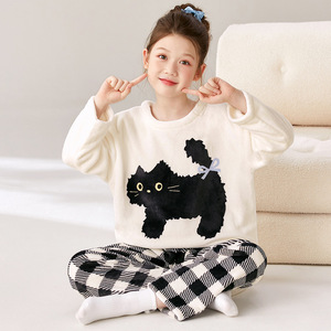 Cartone animato ragazza flanella invernale <span class=keywords><strong>in</strong></span> velluto caldo <span class=keywords><strong>pigiama</strong></span> per bambini <span class=keywords><strong>in</strong></span> <span class=keywords><strong>pile</strong></span> di corallo abito da notte cartone animato - Product Image 4