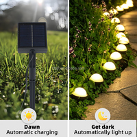 Guirlande lumineuse solaire LED 20 LED IP44 étanche pour jardin, allée, pelouse, extérieur, décoration de cour, patio, trottoir