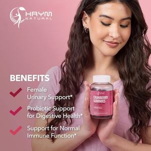 Gomitas de arándano probióticos femeninos de la mejor calidad, 1 billón de unidades CFU de lactobacilos para la salud del tracto urinario y el pH - Product Image 4