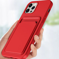 Étui élégant multicolore pour téléphone portable, coque dépolie pour iPhone, avec porte-cartes intégré, offre spéciale