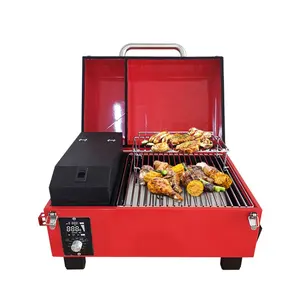 Wholesale Price 8 In 1 Outdoor Rotating Electric Grills Iron Powder Coating Barbecue Wood Pellet Grill