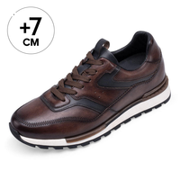 Chaussures en cuir mode simple hauteur augmentant 7cm chaussures usine vente en gros direct affaires Casual style Casual hommes