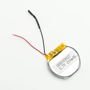 Rechargeable rounded shape Li-Polymer 3,7 V 353027 210 mAh lithium-ion polymer LiPo battery - Product Image 2