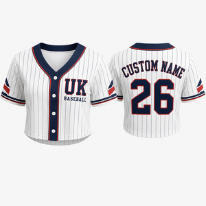 เสื้อแฟนเบสบอลสหราชอาณาจักร สไตล์วาร์ซิตี้ ปรับแต่งชื่อทีมและหมายเลขได้ พร้อมกระดุมติดเสื้อ ชุดกีฬา - Product Image 2