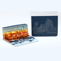 Blocs-notes en papier gravés en 3D avec logo personnalisé - Bloc-notes pratique pour cadeaux d'entreprise, fête des mères et Noël