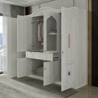 Meubles de chambre à coucher en bois, grandes armoires modernes, armoire de 2 mètres, armoire à 4 portes, armoire en plastique