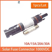 Connecteur de fusible solaire CC 1000VDC 10A-30A avec porte-fusible et fusible en ligne pour systèmes de panneaux solaires approuvé