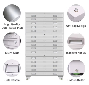 Thép hiện đại A1 Kích thước giấy lớn bản vẽ bản đồ phẳng tập tin 5-ngăn kéo tủ ngực cho nghệ thuật văn phòng kiến trúc tầng kế hoạch thiết kế - Product Image 5