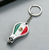 Englischer Nationalmannschafts-Nagelknipser aus Edelstahl mit hochwertigem Muster, bedruckt mit Teamlogo und Nationalflagge – ideal als Premium-Geschenk für den Urlaub