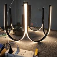 Lampe suspendue LED en forme de U pour la protection des yeux, style nordique minimaliste, luminaire de salon, lustre