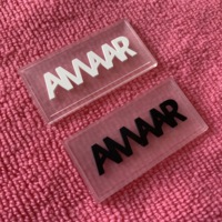 Étiquette en caoutchouc PVC gaufré de différentes couleurs, logo d'entreprise imperméable Patch en caoutchouc de silicone pour maillots de bain