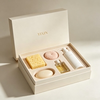 Boîte cadeau sur mesure haut de gamme en carton recyclé écologique et biodégradable avec aimant en feuille d'or pour ensembles cadeaux de mariage et de mode