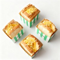 Boîte en papier jetable personnalisée pour hot-dogs Boîte d'emballage pour pain de petit déjeuner Desserts de déjeuner Couches de goutte d'oeuf Boîte alimentaire en papier