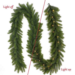 Guirlande artificielle de 9FT 270CM pleine guirlande de Noël PE pour la décoration extérieure - Product Image 2