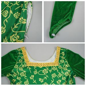 Vestido de Princesa Fiona, Verde Terciopelo, Manga Larga, Disfraz de Cosplay, Ropa para Actuaciones Escénicas - Product Image 4