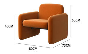 Sillón de Terciopelo para Sala de Estar, Balcón, Oficina, Negociación, Recepción, Sofá Individual - Product Image 5