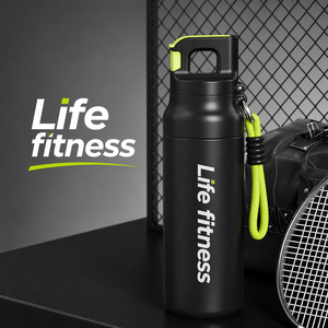 Bouteille isotherme sport 580 ml sans BPA en acier inoxydable SUS 316 avec infuseur à thé et double couvercle, personnalisable avec logo - Product Image 1
