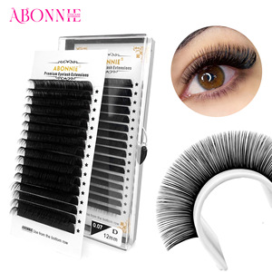ขนตาปลอม Abonnie Premium รุ่น 0.07 D ขนาด 12 มม. แบบเส้นต่อเส้น เพื่อความเป็นธรรมชาติ - Product Image 1