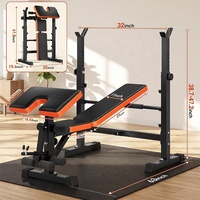 Wellshow Sport Banc de musculation tout-en-un pour la maison avec support et extension pour les jambes