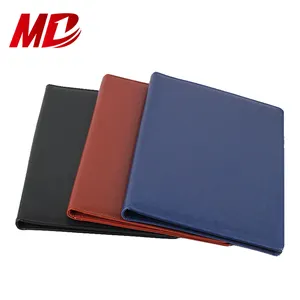 Blue LuxuryหนังPadfolio Portfolioบทสรุปแฟ้มโฟลเดอร์A4ขนาดLetter Writing Pad Ticket Pocket