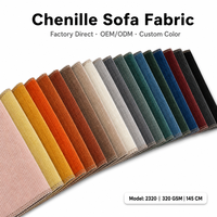 Tissu de canapé en chenille, tissu d'ameublement en peluche 100% polyester, luxueux et doux, vente en gros pour ensemble de canapés, meubles de salon, textile