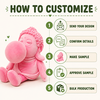 Peluche personnalisée Bouddha porte-bonheur, animaux en peluche mignons, porte-bonheur, peluche DIY personnalisée, OEM/ODM disponible