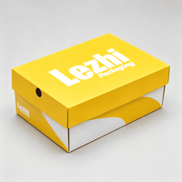 Boîtes de rangement pour chaussures avec impression de logo personnalisée, grande taille, rouge et noir, boîte à chaussures pour baskets