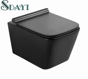 SDAYI Factory Wholesale Modern Colorful Bathroom Customized Wall Hanging Ceramic Matte Black <strong>Blue</strong> Rimless WC Mounted Hung <strong>Toilet</strong> - Product Image 5