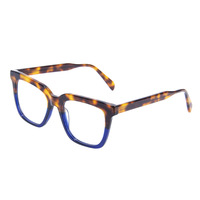 Lunettes rétro en acétate personnalisées Monture de lunettes unisexe à couleurs combinées Lunettes optiques