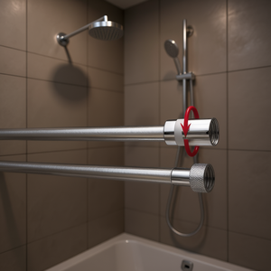 Tuyau de douche chromé anti-torsion 200 cm, flexible, pour salle de bain - Product Image 3