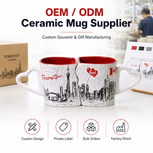 Juego personalizado de medias tazas de Londres con manijas de corazón de amor Juego de tazas de café de regalo Recuerdos De La Ciudad Juego de cerámica de 2 tazas - Product Image 4