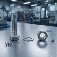 Baut mur dan sekrup produsen penuh berulir DIN933 Hexagon kepala Inox Stainless Hex Cap keran 10mm baut dan mur