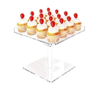 Présentoir de table à dessert en acrylique transparent en gros pour usine, support à cupcakes à plusieurs niveaux, plateau à biscuits pour décoration de mariage et de fête