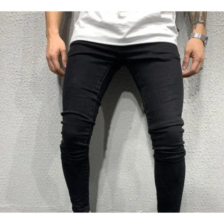 Factory Price Pencil Pants Brand Name Jeans Business Soft Stretch Denim Cheap Trousers Regular New Pant