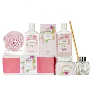 Cesta de Spa para el cuidado personal con aroma a rosa, OEM ODM y juego de regalo, planta personalizada, venta al por mayor, sal de baño corporal, embalaje exquisito - Product Image 2