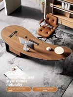 LBZ-130X Bureau d'ordinateur en bois massif avec chaise et tiroirs de rangement, sans assemblage, sans formaldéhyde E0, moderne, luxueux, haut de gamme