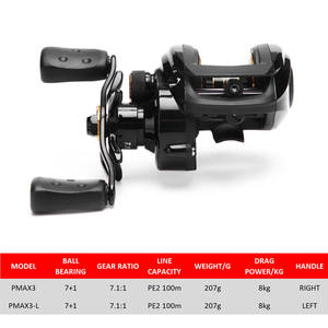 <span class=keywords><strong>Abu</strong></span> Garcia PMAX3 <span class=keywords><strong>Moulinet</strong></span> de pêche coulée carbone glisser 8kg rapport de vitesse 7.1:1 7 + 1 roulements à billes frein magnétique Baitcasting <span class=keywords><strong>moulinet</strong></span> de pêche - Product Image 2