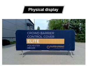 Promotional Outdoor Sports Polyester Mesh Barrier Barricade Pennant <b>Fence</b> Cover Banner Breeze Crowd Control Events Digital - Product Image 2